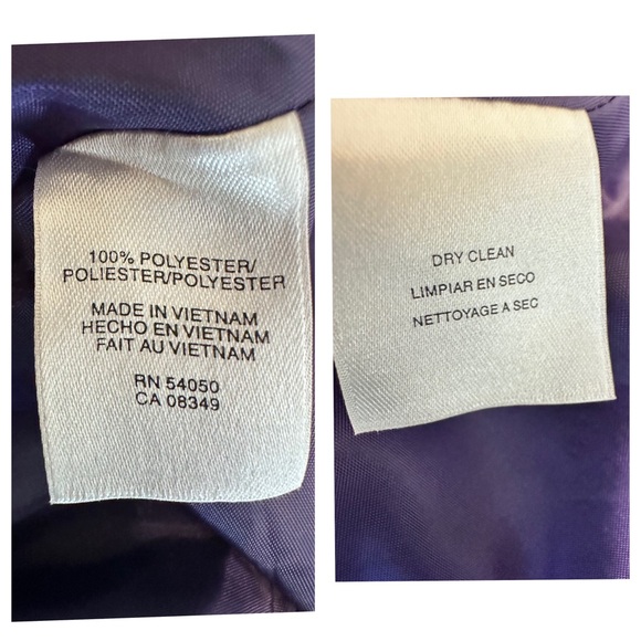 Evan Picone  A-line Sleeveless Dress Grape Mist Sleeveless Satin Size 12 - Picture 9 of 10